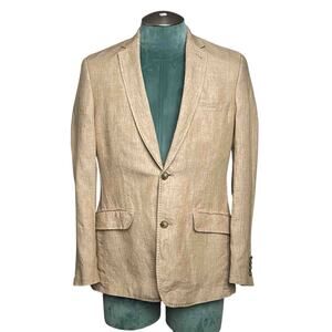 Baird McNutt Murano 100% Linen Blazer Men’s Size M Beige Two Button Sport Coat